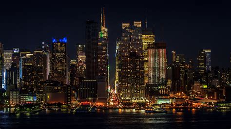 Download Wallpaper 2560x1440 Cityscape Night New York