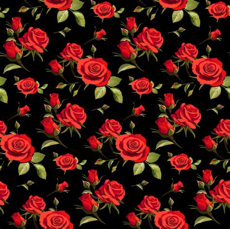 Seamless Rose Pattern Vector Material 04 Free Download