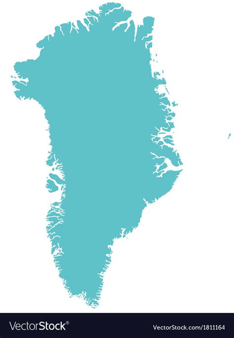 Map Of Greenland Royalty Free Vector Image Vectorstock