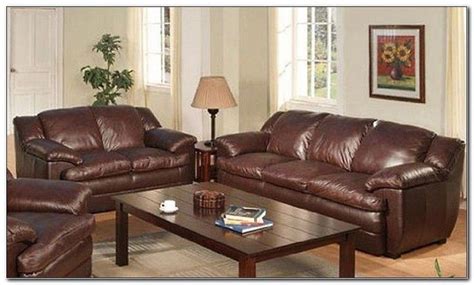Overstuffed Leather Sofa Living Room