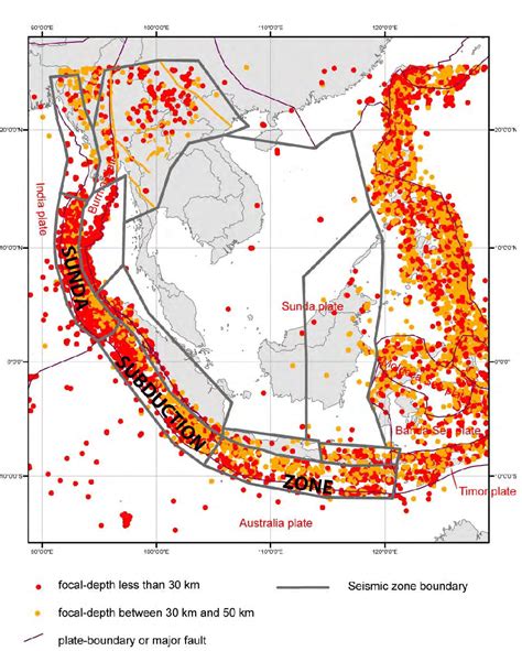 seismic zones in asia