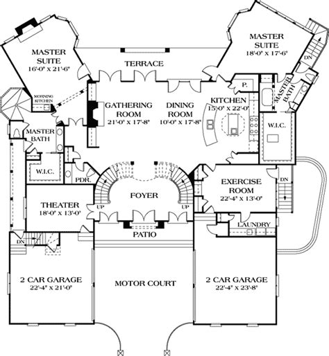 Why buy our concept plans? Dual Master Suites - 17647LV | 1st Floor Master Suite ...