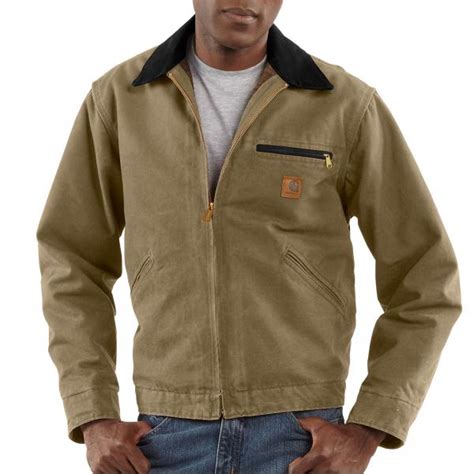 Carhartt Mens Sandstone Detroit Jacket Blanket Lined Discontinued