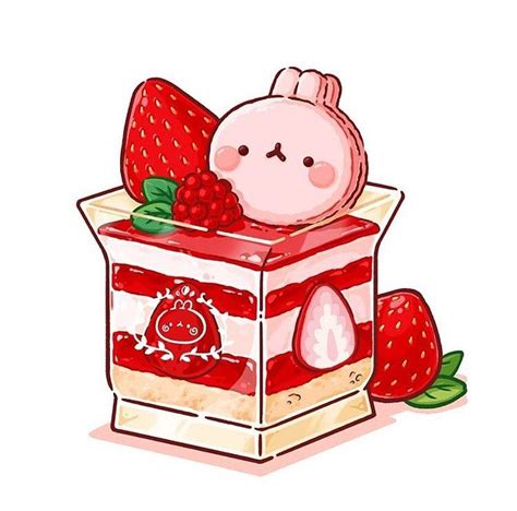 Media tweets by molang (@molangofficial). NIPPON ARTS on Instagram: "🍓Molang Strawberry Desserts🍓 ...