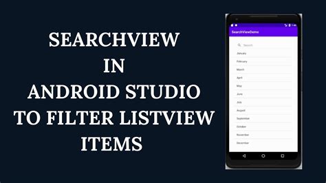 SearchView In Android Studio Latest Version 4.1(2020) - Filter Listview ...