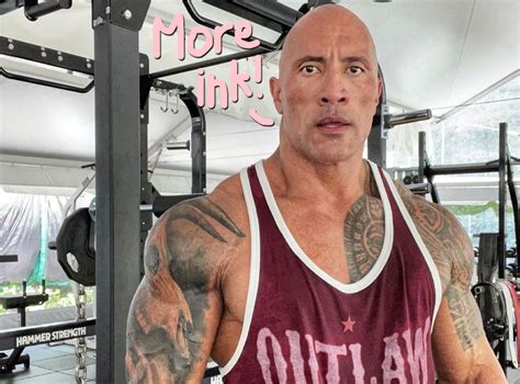 dwayne the rock johnson just got 30 hours of tattoo work in 3 days see the result perez hilton