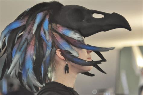 Bird Skull Mask Raven Skull Mask With Feathers Gothic Etsy Идеи