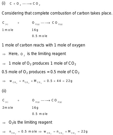 30 Calculate The Amount Of CO2 That Will Produce 1 For 1 Mole Of C Is