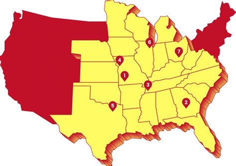 Service Areas For A Trucking Company In The Midwest Usa