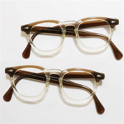 Vintage 1960s Tart Optical Arnel 2tone Eyeglasses Brown Clear Made In Usa ｜タートオプティカル