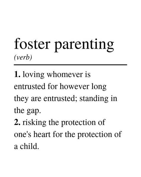 Foster Parenting Definition Digital Download Print Foster Care Quote