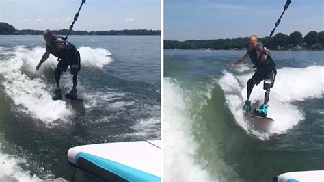 Double Amputee Veteran Beats Odds And Becomes Wakeboarder Youtube