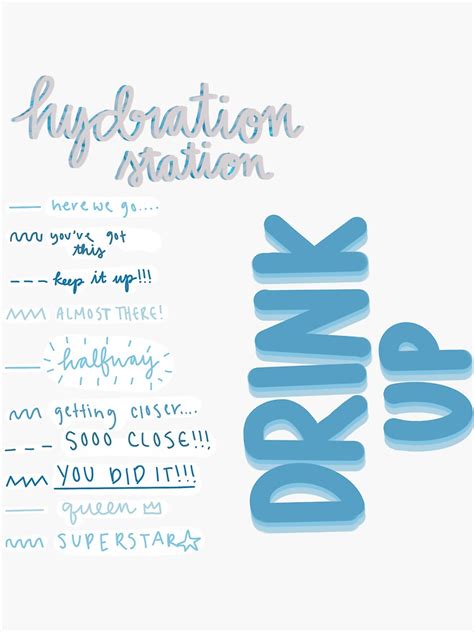 Hydration Station Sticker Pack Sticker By Tenniem21 Redbubble