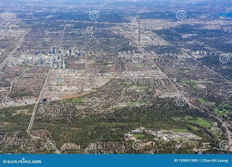 Aerial View Of The Mississauga Area Cityscape Stock Image Image Of