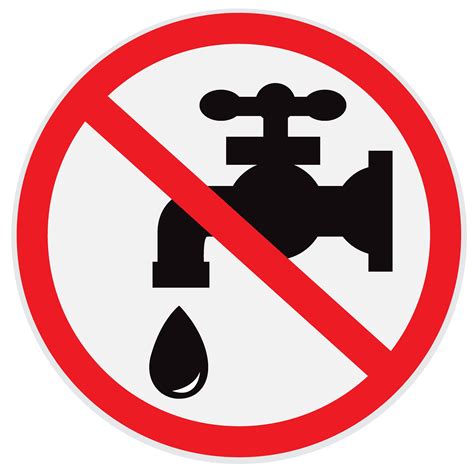 No Water Tap Sign Food Illustrations Creative Market