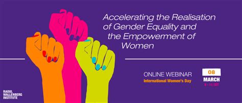 Webinar Accelerating The Realisation Of Gender Equality And The