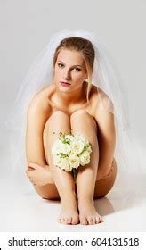 Beautiful Nude Bride Wedding Veil Stock Photo Shutterstock