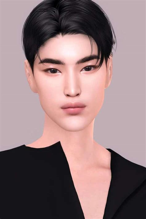 Sims 4 Korean Male Mouth Preset 01 The Sims Book Imag