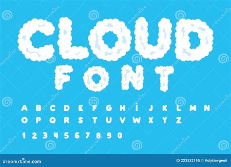 Cloud Font Stock Vector Illustration Of Nature Environment 223532195