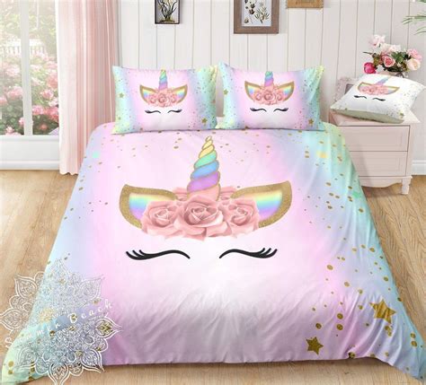 Lashes Unicorn Bed Set Unicorn Bedroom Decor Unicorn Room Decor Unicorn Bed Set