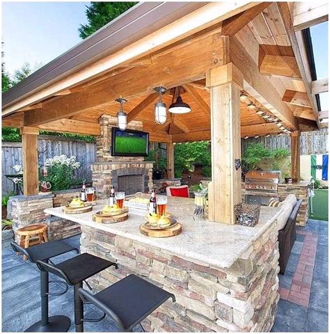 An outdoor pavilion is the best place to set up an outdoor eating area. backyard pavilion decorating ideas | Backyard patio ...