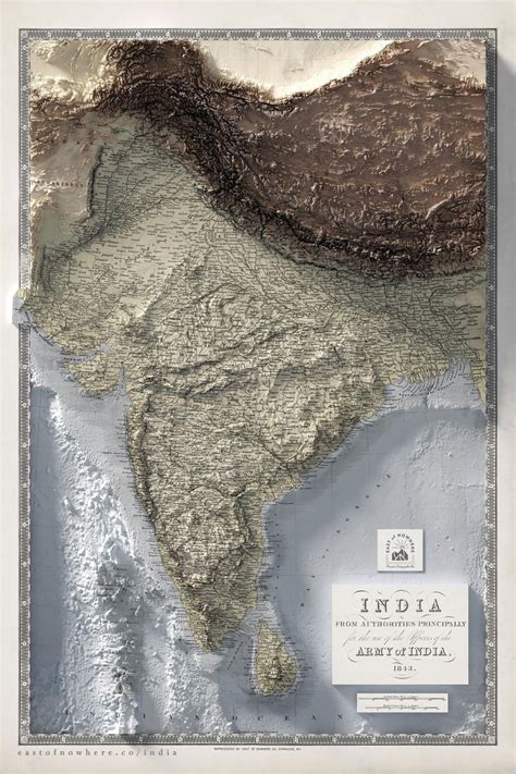 Topography Of The Indian Subcontinent Maps On The Web