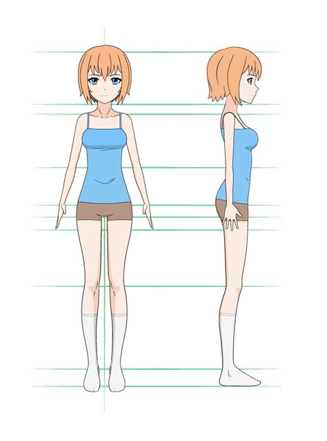 Amvworld ~ How To Draw An Anime Girl Body Step By Step