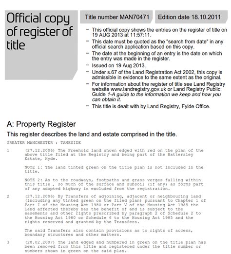 Land Registry Oc1 Land Registry Deeds Online