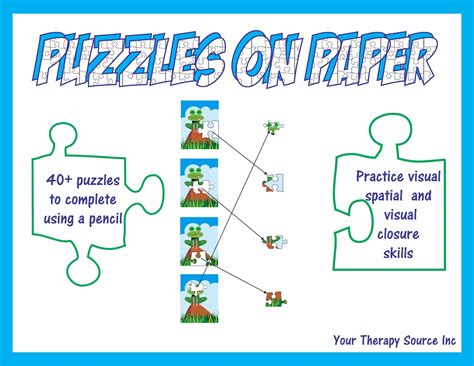 Visual Spatial And Visual Closure Puzzles Your Therapy Source