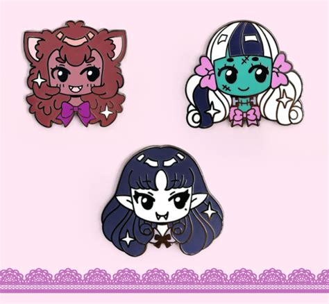 15 Inch Monster Girl Enamel Pins · Zambicandy · Online Store Powered