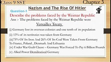 Q1 Describe the problems faced by the Weimar Republic. - YouTube
