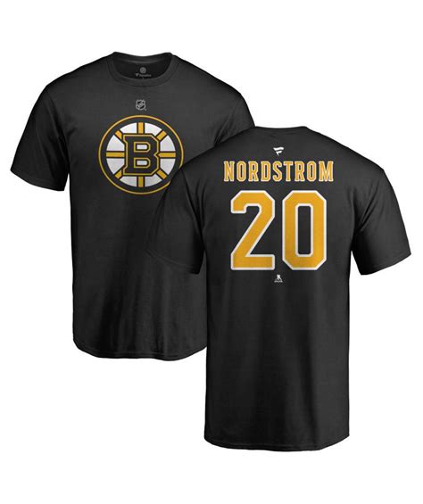Mens Boston Bruins 20 Ash Backer T Shirt Joakim Nordstrom