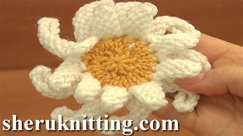 The daisy chain is often one of the first bead stitches children learn because it is easy, quick, and fun. How to Knit a Double Layered Daisy Flower Tutorial 16 ...