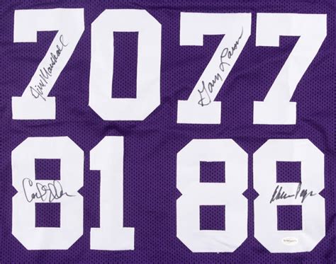 Vikings Purple People Eaters Jersey Signed By 4 With Alan Page