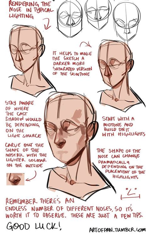 Nose Digital Art Tutorial Shading Faces Art Reference Poses