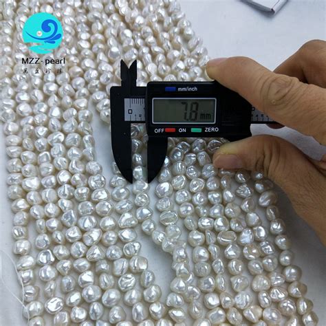 58pcs Aaa 7 8mm Small Thick Type White Keshi Pearlsvery High Luster