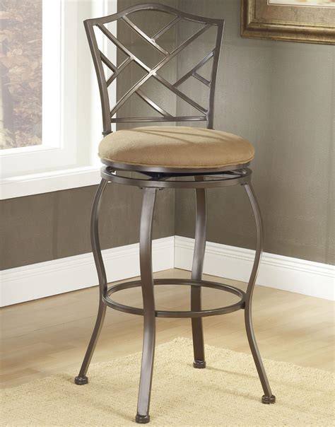 hillsdale bar stools 4815 843 counter height hanover swivel stool with metal back swann s