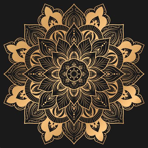 Elegant Mandala Design In Gold Color 1228360 Vector Art At Vecteezy