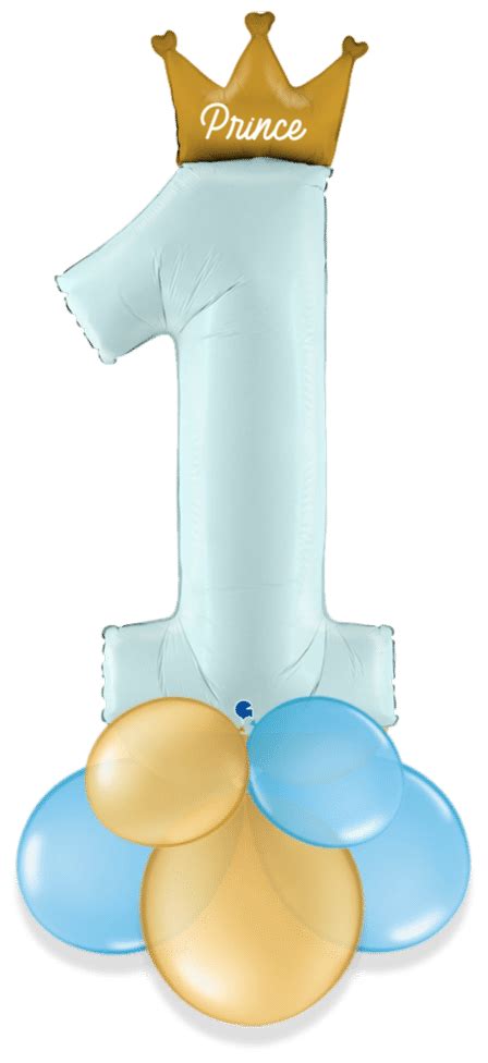 1st Birthday Prince Crown Balloon Delivery Balloon Monkey