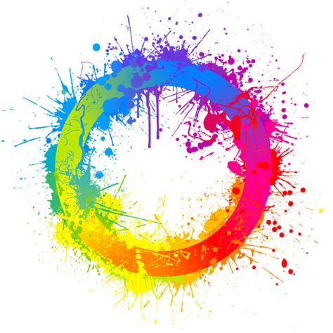 Rainbow Paint Splatter Illustrations Royalty Free Vector Graphics