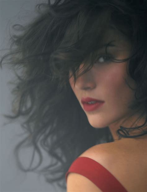 Red Lips Blowing Hair Beauty Portrait Inspiration Long Hair Styles