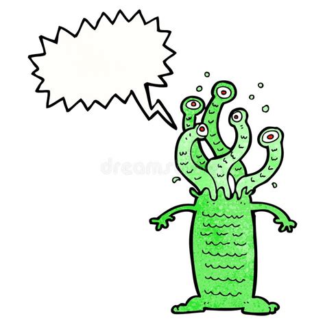 Cartoon Monster With Speech Bubble Stock Illustration Illustration Of
