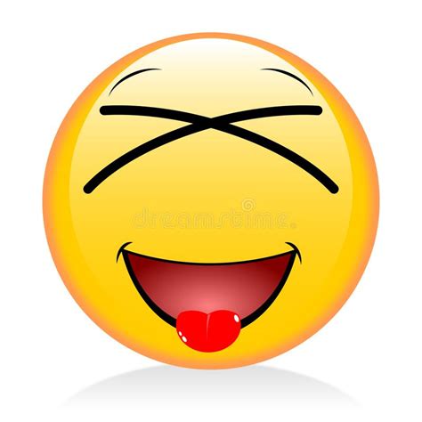 Emoji Gialli Emoticon Che Ride Espressioni Del Volto Illustrazione Di