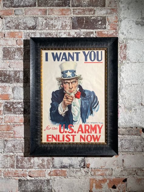Original 1930 S Poster Uncle Sam I Want You For U S Etsy