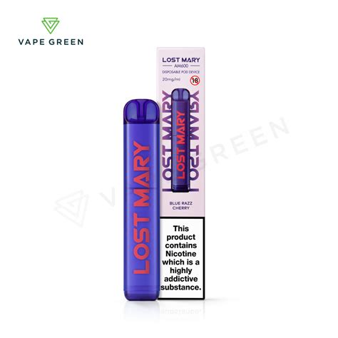 Blue Razz Cherry Disposable Vape By Lost Mary Am600 Free Uk Delivery