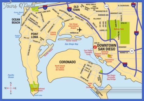 San Diego Map Tourist Attractions