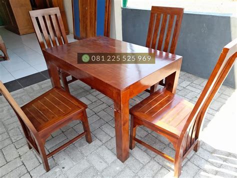 Meja Makan Minimalis Kursi Kayu Jati Voipwiki Furniture Jepara