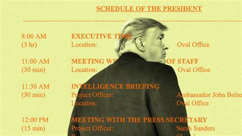 scoop insider leaks trump s executive time filled private schedules