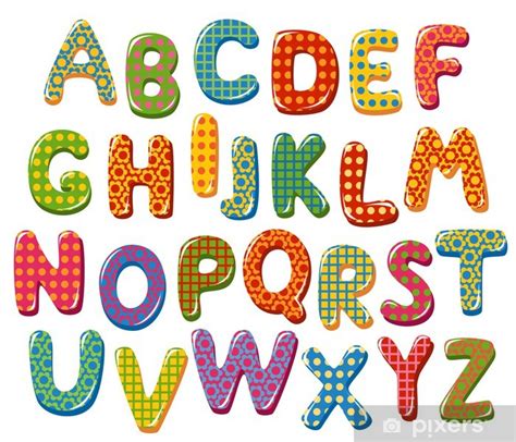 It originated around the 7th century from latin script. Fototapete Bunte Alphabet Buchstaben • Pixers® - Wir leben ...