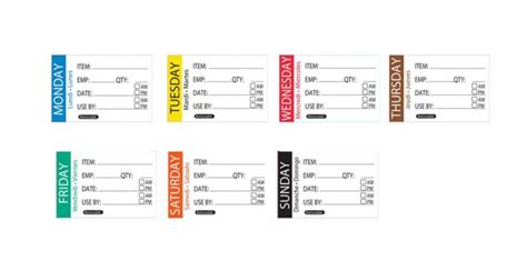 Use By Date Food Rotation Labels For Catering Self Adhesive Removable